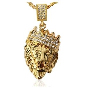Lion Necklace Gold Hebrew Lion Head Chain Diamond